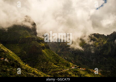 Géographie / voyages, Espagne, vue panoramique du Mirador de Hilda, Masca, vallée de la montagne Teno, Additional-Rights Clearance-Info-Tenerife,-Not-Available Banque D'Images