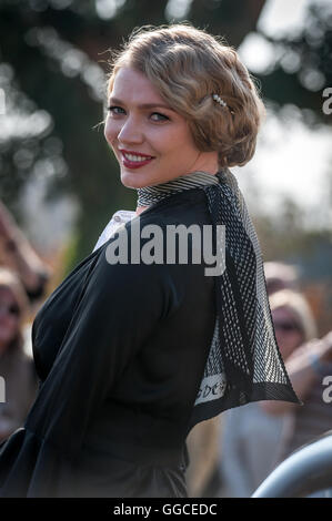 Jodie Kidd modèle au Goodwood Festival of Speed appuyez sur Jour. Banque D'Images