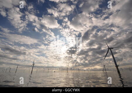 Sheringham Shoal wind farm au large de la côte nord du comté de Norfolk, UK Banque D'Images