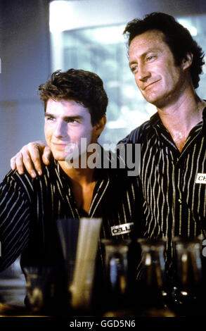 Cocktail Cocktail / USA 1987 / Rodger Donaldson Sonnyboy Brian Flanagan (TOM CRUISE) ist fest fest, Millionär zu werden. Auf den Direktionsetagen Wallstreet findet der junge von Mann ohne College-Abschlu➟ allerdings wenig Anklang, pour nimmt nhi Doug Coughlin (BRYAN BROWN) in einer der Bar Upper Eastside unter seine Fittiche. Brians Talente als Barmixer bewähren sich auch im sonnigen Jamaïque. Dort lernt er die hübsche Jordanie Mooney kennen, die er zunächst est für die reiche Geschäftsfrau Bonnie sitzen lässt. Das erweist sich als Mißgriff chauve... Regie : Rodger Donaldson aka. Cocktail Banque D'Images