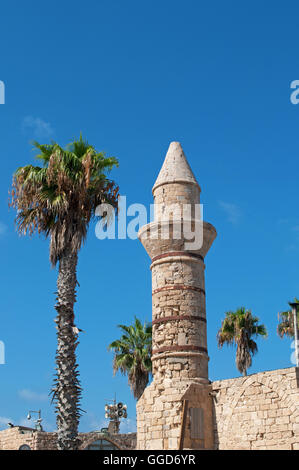 Israël : le parc national de Césarée, accueil à l'époque hellénistique, romaine et byzantine découvertes archéologiques de la ville construite par Hérode Banque D'Images