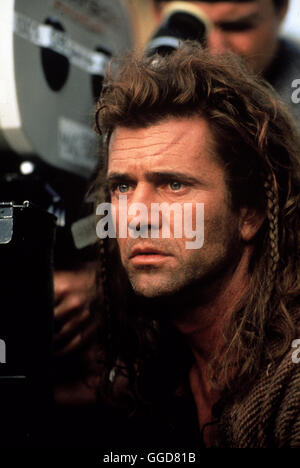 BRAVEHEART Braveheart / USA 1995 / réalisateur Mel Gibson und Hauptdarsteller MEL GIBSON, während der Dreharbeiten. Regie : Mel Gibson aka. Braveheart Banque D'Images