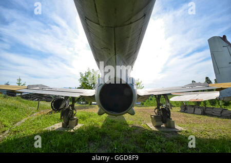 L'échappement de la turbine d'un avion de chasse Banque D'Images