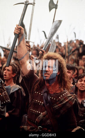 BRAVEHEART Braveheart / USA 1995 / Mel Gibson Schottland, Ende des 13. Jahrhunderts : mit einer streitbaren Armee schottischer Bauern zieht William Wallace (MEL GIBSON) gegen König Edward I. dans den schier aussichtslosen Freiheitskampf. Regie : Mel Gibson aka. Braveheart Banque D'Images