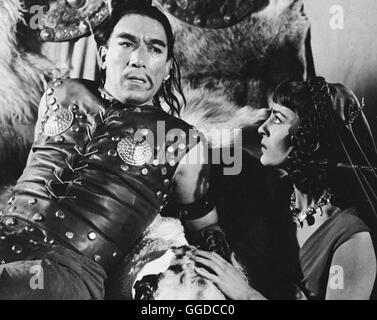 ATTILA, DIE GEISSEL GOTTES / Attila, il flagello di Dio Italien/Frankreich 1954 / Pietro Francisci ANTHONY QUINN als Attila und IRENE PAPAS als Grune. Regie : Pietro Francisci aka. Attila, il flagello di Dio Banque D'Images