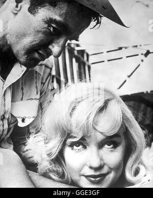 MISFITS - NICHT GESELLSCHAFTSFÄHIG / The Misfits USA 1961 / John Huston Voir mit Montgomery CLIFT (Perce Howland) et MARILYN MONROE (Roslyn Taber). Regie : John Huston aka. Les Misfits Banque D'Images