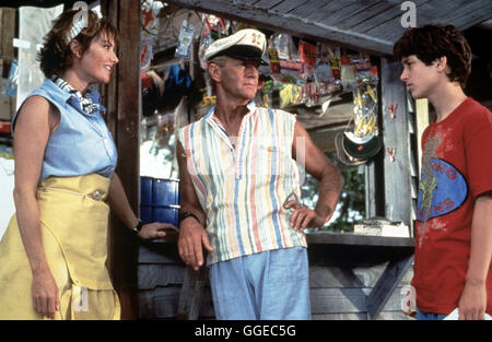 FLIPPER / USA 1996 / Alan Shapiro CHELSEA FIELD (Cathy), Paul Hogan (Porter), Elijah Wood (Sandy), dans 'Flipper', 1996. Regie : Alan Shapiro Banque D'Images