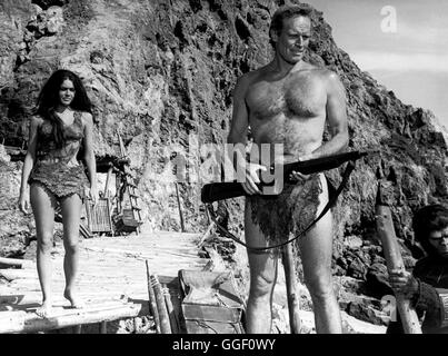 PLANET DER AFFEN / La Planète des Singes USA 1967 / Franklin J. Schaffner LINDA HARRISON (Nova), Charlton Heston (Taylor), dans 'Planet der Affen', 1967. Regie : Franklin J. Schaffner aka. La Planète des Singes Banque D'Images