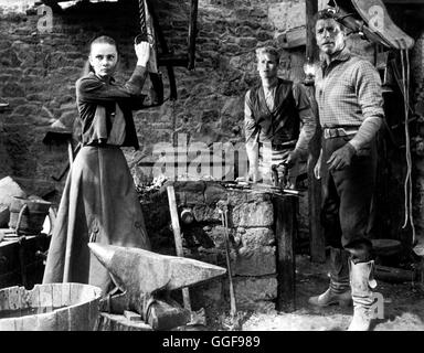 L'HOMME EN NICHT VERGIBT / The Unforgiven USA 1960 / John Huston Audrey Hepburn (Rachel Zachary), DOUG MCCLURE (Andy Zachary), Burt Lancaster (Ben Zachary) dans "The Unforgiven", 1960. Regie : John Huston aka. The Unforgiven Banque D'Images