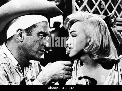 MISFITS - NICHT GESELLSCHAFTSFÄHIG / The Misfits USA 1960 / John Huston Montgomery CLIFT (Perce Howland), MARILYN MONROE (Roslyn Tabor), "The Misfits", 1960./ Regie : John Huston aka. Les Misfits Banque D'Images