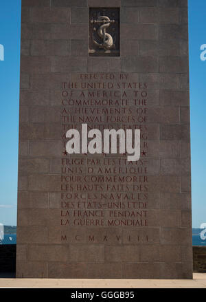 Monument américain, memorial soulevées dans le cours Dajot après la Grande Guerre. (Détruit en 1941 et reconstruit en 1958). France Banque D'Images