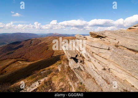 Paysage dans les Bieszczady en Pologne Banque D'Images