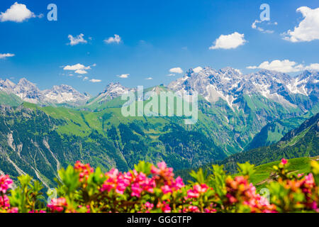 Géographie / voyage, Allemagne, Bavière, panorama depuis le Fellhorn (crête), principale centrale de la crête des Alpes, Allgaeu, Allgaeu Freedom-Of-Panorama Banque D'Images