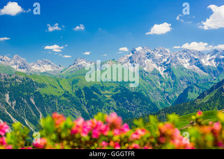 Géographie / voyage, Allemagne, Bavière, panorama depuis le Fellhorn (crête), principale centrale de la crête des Alpes, Allgaeu, Allgaeu Freedom-Of-Panorama Banque D'Images