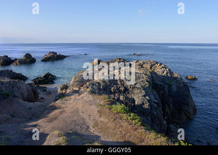 Rocky Côte sauvage en français) de Le Pouliguen en région Pays de la Loire dans l'ouest de la France Banque D'Images