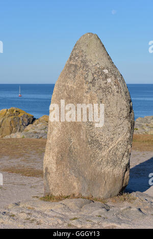 Menhir à Le Pouliguen en France Banque D'Images