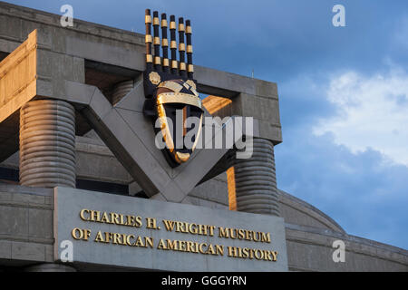 Detroit, Michigan - Le Charles H. Wright Museum of African American History. Banque D'Images