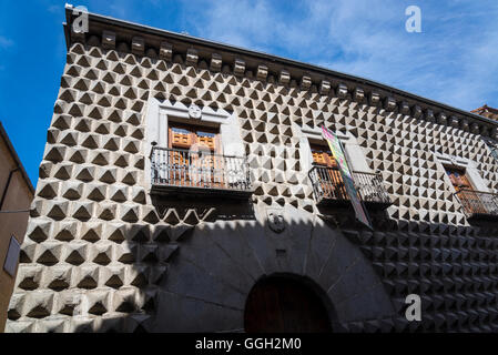 Townhouse à partir de la 15e siècle Casa de los Picos, Segovia, Castilla y Leon, Espagne Banque D'Images