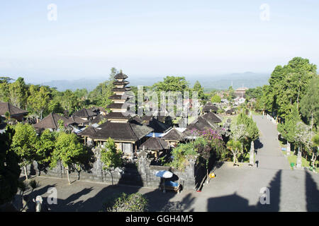 Pura Besakih temple, l'Indonésie. Complexe du Temple dans le village de Besakih sur les pentes du Mont Agung dans l'Est de Bali, Indonésie Banque D'Images