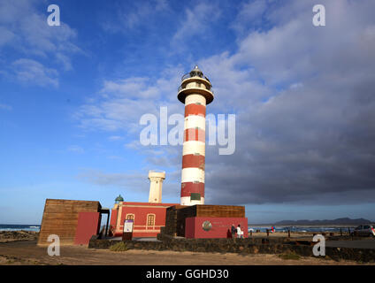 El Faro de Toston, El Cotillo, Fuerteventura, Îles Canaries, Espagne Banque D'Images