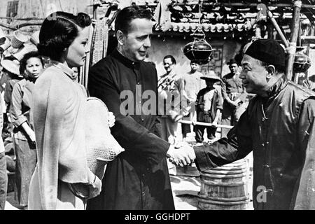 DIE LINKE HAND GOTTES / La main gauche de Dieu USA 1955 / Edward Dmytryk Voir mit Ann Scott (GENE TIERNEY) und Jim Carmody (Humphrey Bogart). Regie : Edward Dmytryk aka. La main gauche de Dieu Banque D'Images