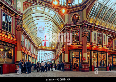 Leadenhall Market, City, Londres, Angleterre, Royaume-Uni Banque D'Images