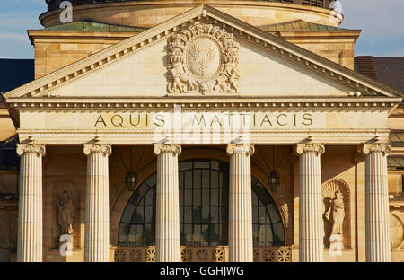 Le Kurhaus, Spa avec casino de Wiesbaden, Mittelrhein, Rhin moyen, Hesse, Germany, Europe Banque D'Images