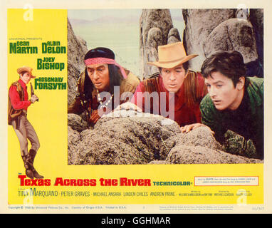 ZWEI KERLE TOLLE AU TEXAS / Texas de l'autre côté de la rivière USA 1966 / Michael Gordon Kronk (Joey Bishop), Sam Hollis (DEAN MARTIN), Don Andrea Baldazar (Alain Delon) Régie : Michael Gordon aka. Le Texas de l'autre côté de la rivière Banque D'Images