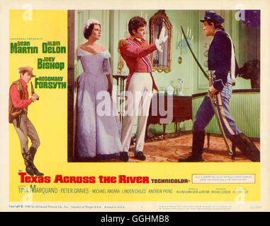 ZWEI KERLE TOLLE AU TEXAS / Texas de l'autre côté de la rivière USA 1966 / Michael Gordon Phoebe Ann Naylor (ROSEMARY FORSYTH), Don Andrea Baldazar (Alain Delon) Régie : Michael Gordon aka. Le Texas de l'autre côté de la rivière Banque D'Images