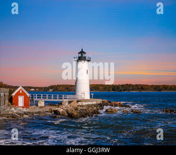 Encore une autre belle journée à la plage du port de Portsmouth, New Castle, New Hampshire, USA Banque D'Images