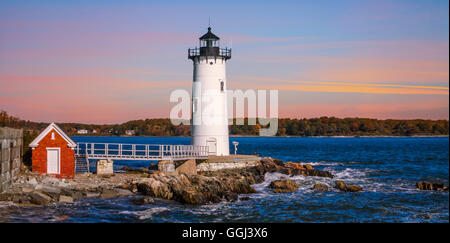 Encore une autre belle journée à la plage du port de Portsmouth, New Castle, New Hampshire, USA Banque D'Images