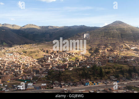 Pérou - 11 mai : Vue aérienne de la ville de Cusco au Pérou. 11 mai 2016, le Pérou. Banque D'Images