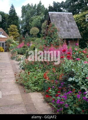 L'ancien presbytère- East Ruston Norfolk- - la frontière- rouge et violet - (veuillez citer l'emplacement) GDN Compulsor111755 Banque D'Images