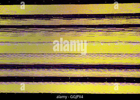 Écran plat avec du bruit statique par une mauvaise réception du signal Banque D'Images