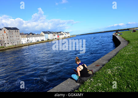 Rivière Corrib, Galway, Irlande Banque D'Images