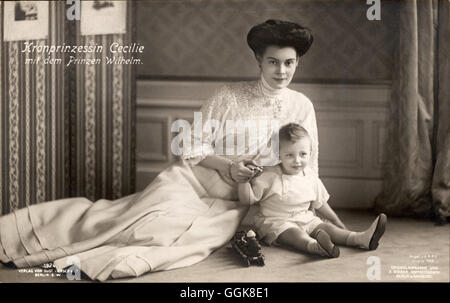 Kronprinzessin Cecilie, Sohn Prinz Wilhelm von Preußen Preußen - ca 1907 Banque D'Images