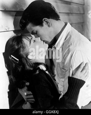 FIEBER IM BLUT / Splendor in the Grass USA 1960 Kuss-Szene / Elia Kazan : NATALIE WOOD (Wilma Dean Loomis), Warren Beatty (Bud Stamper) Régie : Elia Kazan aka. Splendor in the Grass Banque D'Images