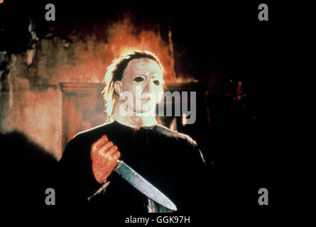 V - HALLOWEEN RACHE MOURIR DES MICHAEL MYERS Halloween / V - La revanche de Michael Myers USA 1989 / Dominique Othenin-Girard DON SHANKS (Michael Myers) Régie : Dominique Othenin-Girard aka. V - Halloween La revanche de Michael Myers Banque D'Images