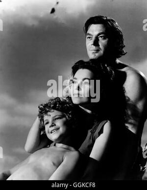 TARZANS GEHEIMER SCHATZ / Tarzan's Secret Treasure USA 1941 / Richard Thorpe JOHNNY SHEFFIELD (Boy), Maureen O'SULLIVAN (Jane), Johnny Weissmüller (Tarzan) Régie : Richard Thorpe aka. Trésor Secret de Tarzan Banque D'Images