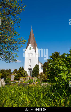 Église, Nebel, Amrum Island, au nord de l'archipel Frison, Schleswig-Holstein, Allemagne Banque D'Images