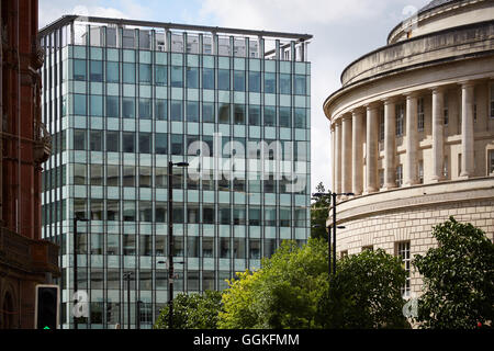 Manchester Central Library exterior St Peter's Square structure bombée rotonde immeuble pierre de Manchester library conçu par Banque D'Images