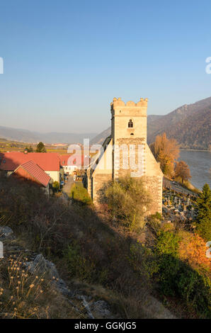 Weißenkirchen in der Wachau : église fortifiée Saint Michel sur le Danube, en Autriche, Niederösterreich, Autriche, Wachau Banque D'Images