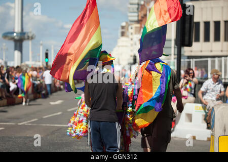 Brighton Pride 6 août 2016, l'Angleterre. Banque D'Images