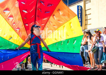 Brighton, UK. 6 Août, 2016. Brighton Pride Parade. Credit : Julia Claxton/Alamy Live News Banque D'Images