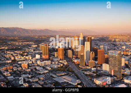 Vue aérienne de la ville de Los Angeles, California, United States Banque D'Images