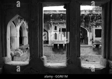 La baignoire de la Reine, Hampi, Karnataka, Inde Banque D'Images