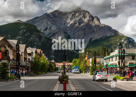 Village de Banff, Alberta, Canada Banque D'Images