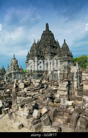 Candi Sewu Prambanan près de temples bouddhistes au centre de Java Banque D'Images