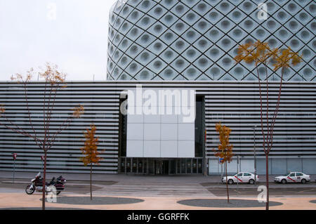 Façade de l'hôpital Rey Juan Carlos, par Rafael de La-Hoz. Madrid, Madrid, Espagne province. Banque D'Images