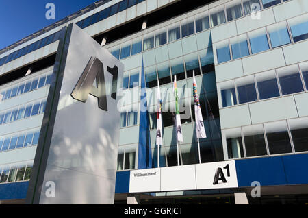 Wien, Vienne : Siège de l'A1 Telekom Austria AG Lassallestraße 9, Autriche, Wien, 02. Banque D'Images